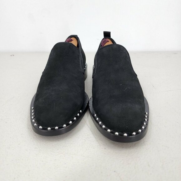 Design Lab Lord & Taylor Roslyn Studded Loafers Nubuck Leather Black Size 6 NWOB - Picture 3 of 11